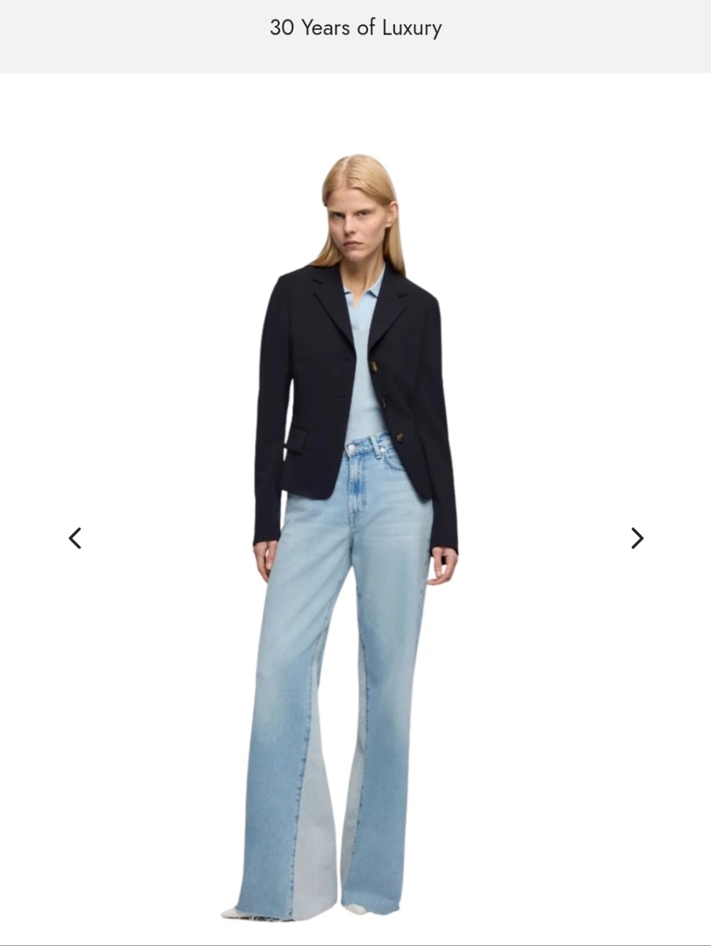 7 FOR ALL MANKIND WOMEN Panelled Lotta Jeans Light Blue